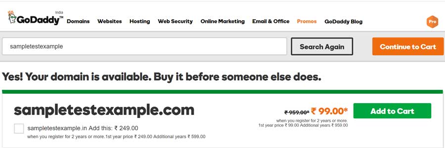 Search & Buy Available Domains - Register a Domain with GoDaddy